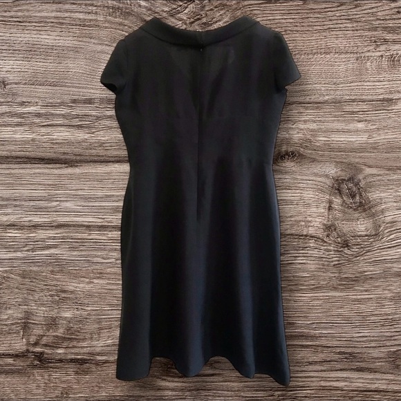 Giorgio Armani 100% Silk Black Cap-Sleeve Dress • IT 50 - Picture 2 of 9